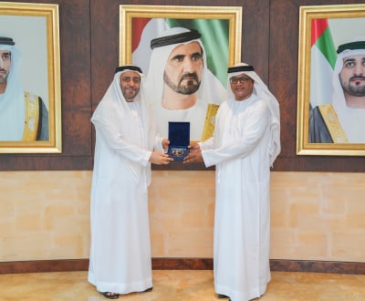 UAE Tour 2025 stage five finale at HBMSU campus